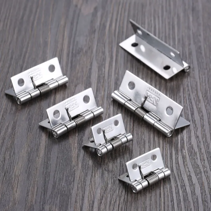 2pcs-spring-hinges-self-closing-thickened-stainless-steel-4-holes-automatic-cabinet-door-jewelry-wooden-box-25-38-50mm-hardware