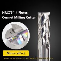 【DT】hot！ Cermet Milling Cutter HRC75 4Flute Flat-bottomed Super Uncoated High-Hardness Hard End Mill