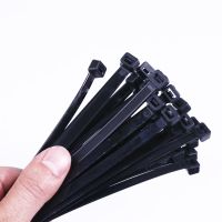 250pcs/500Pcs/bag 150200250300350400450500 mm Length 5mm Width Self-Locking BlACK Nylon Wire Cable Zip Ties Cable Ties