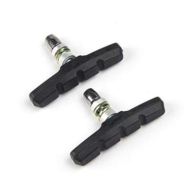 2pc Durable Bicycle Cycling Bike V Brake Holder Pads Shoes Blocks Black Rubber Durable Pad for Bike Chrome Trim Accessories