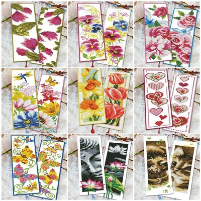 Cross Stitch Bookmarks Kits  Animal Flower Patterns  Handmade Embroidery Fabric  Needlework Crafts  Cross Stitch Kits Needlework