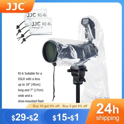 JJC 2PCS Waterproof Raincoat Camera Rain Cover Case Bag Protector For Canon Nikon Sony Fuji DSLR Camera Rainproof Accessories