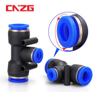 PE Air Connectors 4mm 6mm 8mm 10 12MM Pneumatic Fitting Quick Connect Slip Lock Tee 3Way Plastic Pipe Water Hose Tube Connector Hand Tool Parts Access