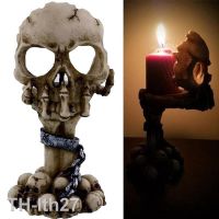 2023△ Spooky Tealight Candle Holder Decorations Horror Holders Resin Candlestick Gothic