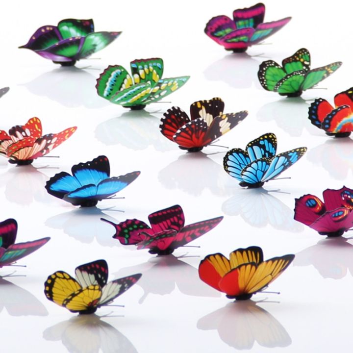 25pcs-package-3d-butterfly-wall-sticker-blue-yellow-green-red-purple-household-wall-curtain-decoration-sticker