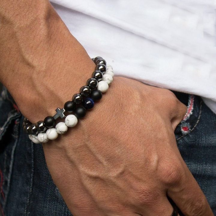 2pcs-set-beaded-bracelet-men-8mm-lava-tiger-eye-stone-bead-charm-men-bracelet-sets-jewelry-gift-pulsera-hombre
