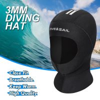 3mm Neoprene Diving Hat Unisex Professional Non-slip Swimming Cap Winter Cold-proof Wetsuit Head Cover Helmet for Snorkeling Swim Caps