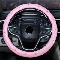 Universal Pu Leather Car Steering Wheel Cover Bling Crystal Car Handcraft Interior Decor Accessories For Women L R3t5 Steering Wheels Accessories