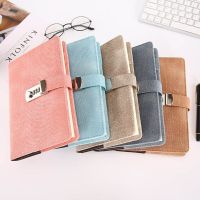 A5 Notebook with Password Lock Leather Agenda Diary Week Planner Notepad School