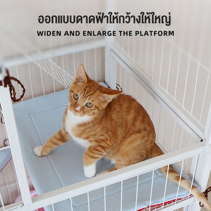 ส่งฟรี-สินค้าอยู่ในไทย-พร้อมส่ง-กรงแมว-คฤหาสน์แมว-มีห้องน้ำในตัว-พื้นที่กว้าง-บ้านแมว-ห้องแมว
