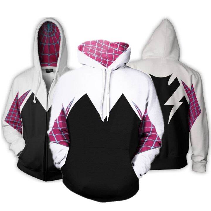 halloween costume for adults Spider Gwen Stacy Hoodie Kimonos for Women ...