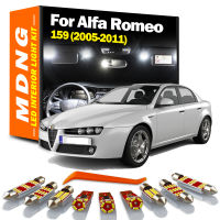 MDNG 15ชิ้นสำหรับ Alfa Romeo 159 (2005-2011) C An BUS ยานพาหนะหลอดไฟ LED ภายในแผนที่โดมถุงมือกล่องชุดไฟรถยนต์อุปกรณ์โคมไฟ