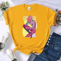 Jojo Guīdo Mista Manga Y2K Womens T-Shirts Breathable Casual Tshirt Personality Creativity Crop Top Fashion Sweat Women T Shirts