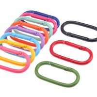 【YF】 2-12Pcs Carabiner Clip Snap Hooks Spring Buckles Metal Split Rings Keyring For Bag Handbag Strap Craft Accessories Making