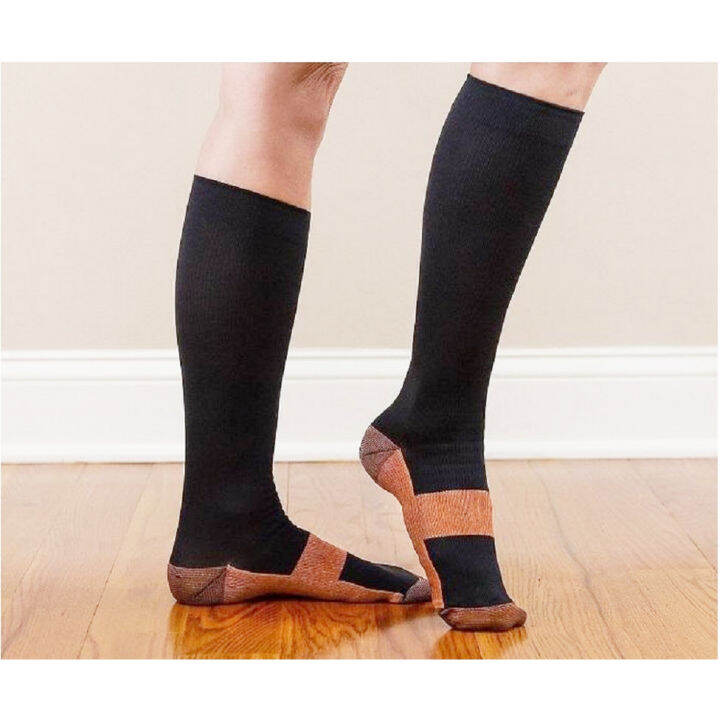 Copper Fit Energy Compression Knee High Socks S/M Black Lazada