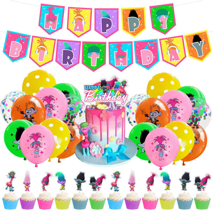 Fastshipment Trolled Balloons Cartoon Fairy Princess Magic Hair Elves 