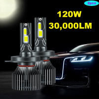 (Xps) 2Pcs 120W 30000LM ไฟหน้ารถ LED H4 Hi/Lo Beam LED H7 H1 H8 H11 H13 HB3 9005 HB4 9006 9004 9007 9008 9012 Hir2 HONDA TOYOTA NISSAN FORD Mitsubishi KIA