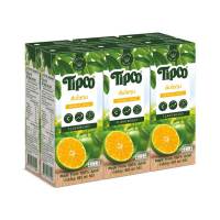 Tipco 100% Shogun Orange Juice 200 ml. X 6 boxes.ทิปโก้ น้ำส้มโชกุน 100% 200 มล. X 6 กล่อง