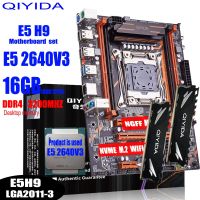 QIYIDA LGA2011 E5H9 3ชุดวงจรหลักที่มี Intel Xeon E5 2640 V3 CPU 16GB (2*8G) DDR4 M-ATX M.2 NVME