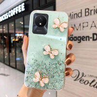 เคสโทรศัพท์ใหม่สำหรับ VIVO Y02T Y02A ฝาครอบ Sparkling Star Moon ซิลิโคนนิ่มโปร่งใสรูปผีเสื้อกันการตกสำหรับ VIVO Y02T Y02A เคส