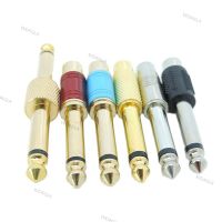 Audio 6.35mm 1/4" Male Mono Plug 6.5mm to RCA Female socket 6.5mm Converter Jack Adapter Connector Plug Sound Mixer Gold plated WDAGTH