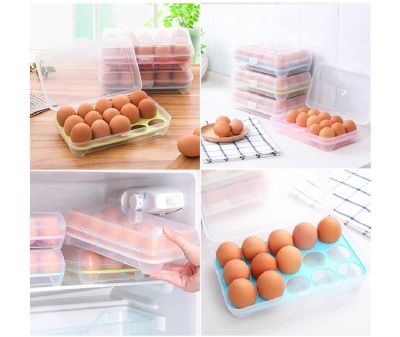 กล่องเก็บไข่ กล่องใส่ไข่15ฟอง กล่องใส่ไข่ ที่ใส่ไข่ไก่ ที่ใส่ไข่สด ที่ใส่ไข่ต้ม ที่ใส่ไข่ไก่ plastic กล่อเงก็บไข่ 15 ที่ใส่ไก่สด ซ้อนได้