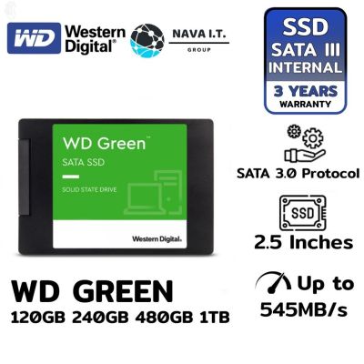 ลด 50% (พร้อมส่ง)ใส่โค้ดลด50฿"3D2L2UJU" WD GREEN SSD SATA 120GB 240GB 480GB 1TB รับประกัน 3 ปี(ขายดี)
