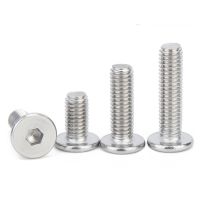 10/50pc CM M1.6 M2 M2.5 M3 M4 M5 M6 304 Stainless Steel Hex Hexagon Socket Ultra Thin Super Flat Wafer Head Allen Cap Screw Bolt