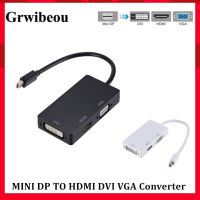 Grwibeou 3 in 1 Mini DP DisplayPort to HDMI/DVI/VGA Display Port Cable Adapter for Converter Cable For Apple MacBook Air Pro MDP Adapters