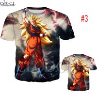 CLOOCL Anime Goku 3D พิมพ์เสื้อยืดแขนสั้นผู้ชาย Casual Plus ขนาดหลวมแฟชั่นเสื้อยืด