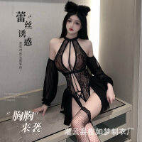 Night Dream Sexy Lingerie Sexy See-Through Seduction Lace Jumpsuit See-Through Funny Flirting Pajamas Hair 1526