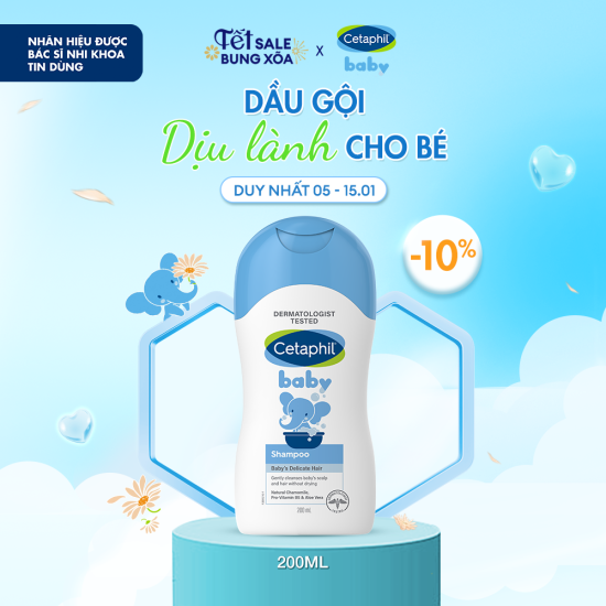 Dầu gội dịu lành cho bé cetaphil baby shampoo 200ml - ảnh sản phẩm 1