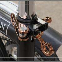 จักรยานพับ Seatpost Clamp Ring Spring ติดตั้งง่ายอลูมิเนียมอัลลอยด์ Quick Release Seat Post Clamp