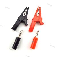 55mm Alligator Clip+ 4mm Banana Plug Test Probe With Banana Plugs Cable Clamp Clips Socket Battery Red Black WDAGTH