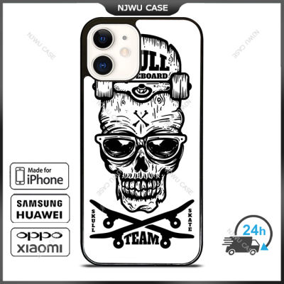 Skull Skateboard Team Phone Case for iPhone 14 Pro Max / iPhone 13 Pro Max / iPhone 12 Pro Max / XS Max / Samsung Galaxy Note 10 Plus / S22 Ultra / S21 Plus Anti-fall Protective Case Cover