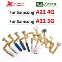 ปุ่มโฮมใหม่ Power Return Key Menu การเชื่อมต่อ Flex Cable No FingerPrint Touch ID Recognition สําหรับ Samsung Galaxy A22 4G 5G