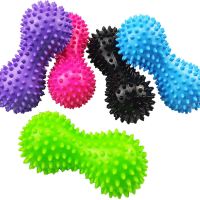 【Discount】⚡? Peanut Shape Yoga Massage Ball Relax Muscle Exercise Fitness Ball Relieve Body Hand Feet Exhaustion PVC Soft Massager Prick Ball