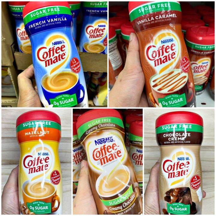Coffee Mate Creamer Sugar Free French Vanilla Caramel Hazelnut