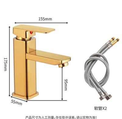 AUSWIND Black Basin Hot and Cold Water Table Basin Square Bathroom Sink Faucet Bathroom Cabinet Washbasin Single Hole Faucet