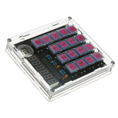 DIY Calculator Kit Digital Tube Calculator Built In CR2032 Button Cell With Transparent Case Calculator Calculators