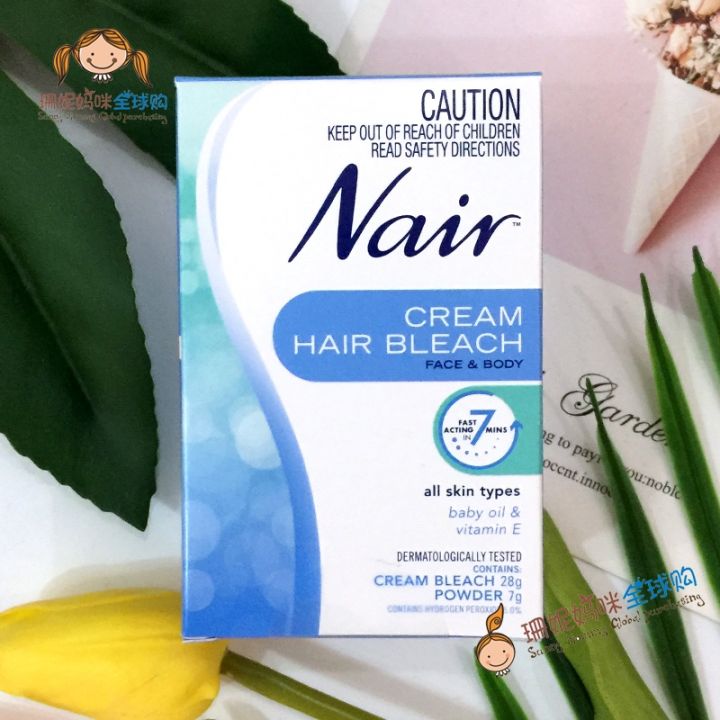 Australian Nair facial body hair bleaching cream bleaching agent