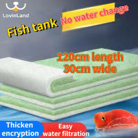 Lovinland 1ชิ้นสองชั้น FishTank กรองฟองน้ำน้ำชีวเคมีกรองผ้าฝ้ายพิพิธภัณฑ์สัตว์น้ำ Interanl ภายนอกสื่อกรอง120x30x0.5cm