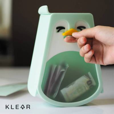 KlearObject Penguin Mom Money Box กระปุกออมสิน ออมสินเก็บเงิน กระปุกเพนกวิน กระปุกอะคริลิค อะคริลิค กล่องอะคริลิค ออมสิน ออมเงิน กล่องเก็บเงิน