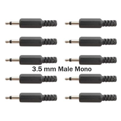 20/10/5/2Pcs Solder Type 3.5 mm Headphone Cable Extension Connector DIY Audio 3.5mm Male Mono Plug Jack Single Channel Adapter