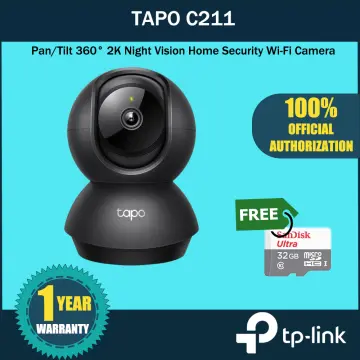 TP-Link Tapo 2K Pan/Tilt Indoor Security Camera, works w/ Alexa & Google  Home , Black (Tapo C211)