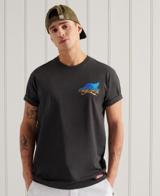 SUPERDRY BOHO ROCK GRAPHIC T-SHIRT - เสื้อยืด สำหรับผู้ชาย สี Washed Black