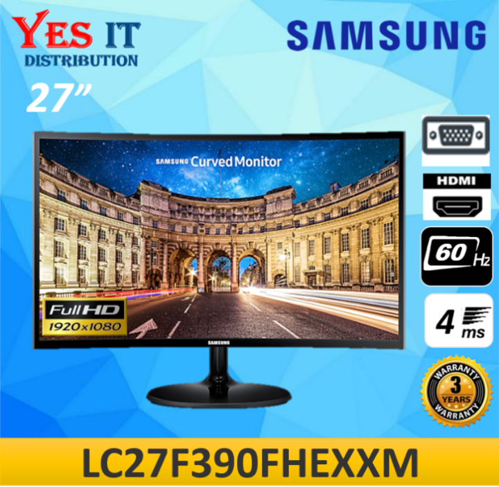 SAMSUNG 27 " LC27F390FHEXM 60Hz 4ms R1800 Super Slim and Sleek Curved