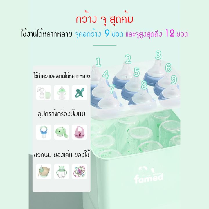 เครื่องนึ่งขวดนมแบบอบแห้ง-และเครื่องนึ่งขวดนมแบบไม่อบแห้ง-ประกัน-1ปี-ศูนย์ไทย