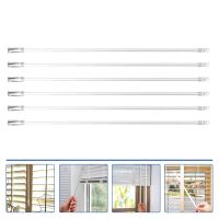 【LZ】﹍  Venetian Blind Handle para Porta De Vidro Varinha De Plástico Transparente Acessório De Cortina De Escritório 6 Pcs