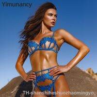 【hot】☌  Yimunancy 3-Piece Set Hollow Out Underwire   Thong 5 Colors